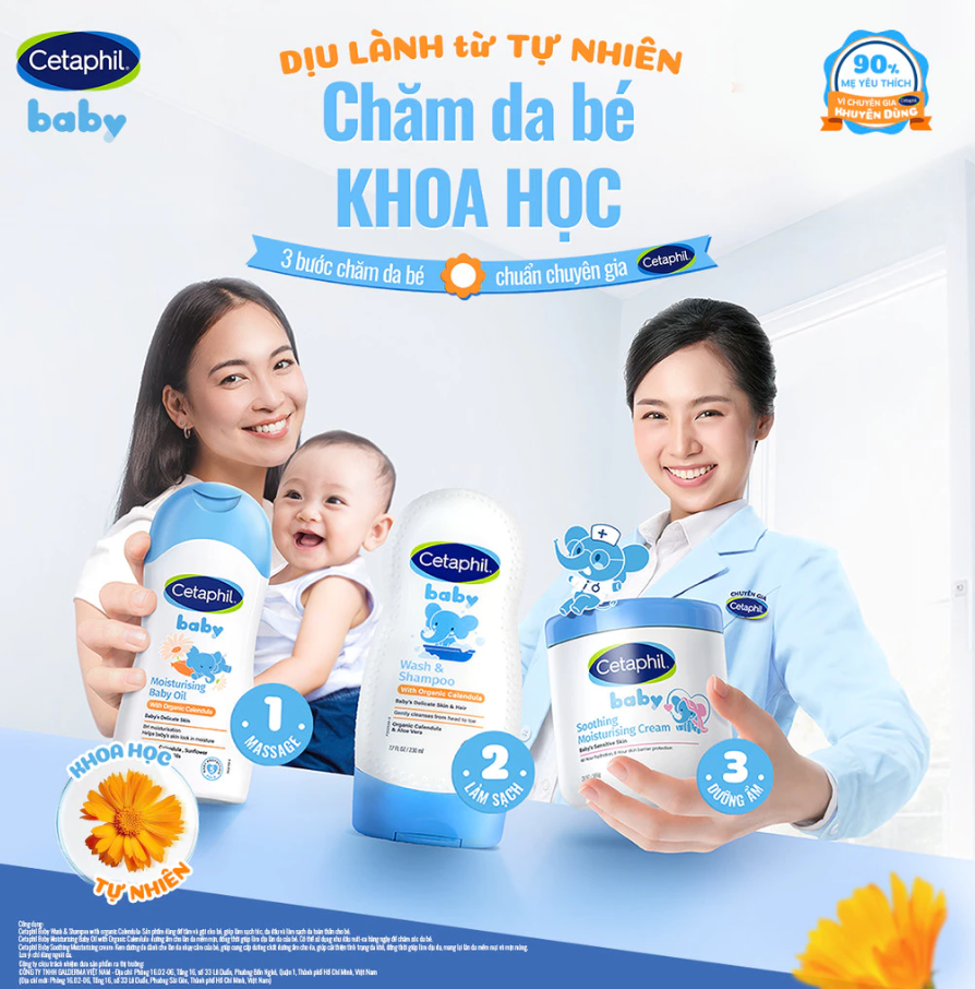 Kem Chống Hăm Cho Bé Cetaphil Baby Chiết Xuất Cúc Vạn Thọ Hữu Cơ 70G