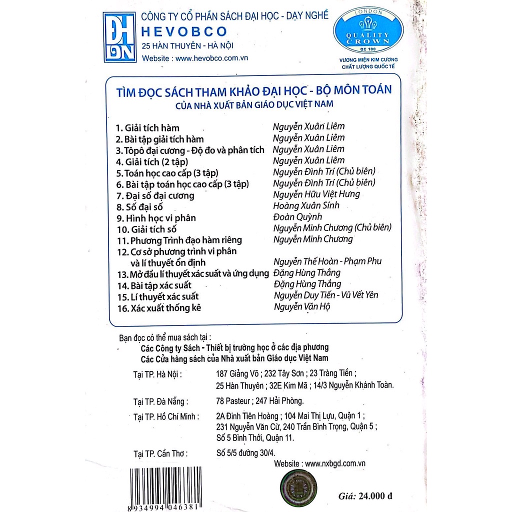 Bài Tập Đại Số Tuyến Tính