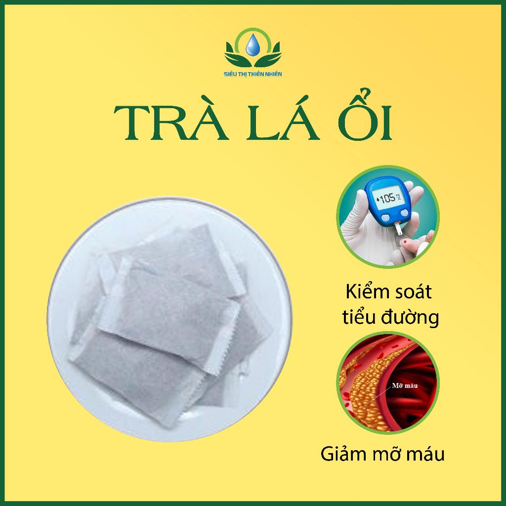 Trà Lá Ổi giúp giảm mỡ máu, tốt cho tim mạch hộp 30 Túi Lọc x3gr của Siêu Thị Thiên Nhiên