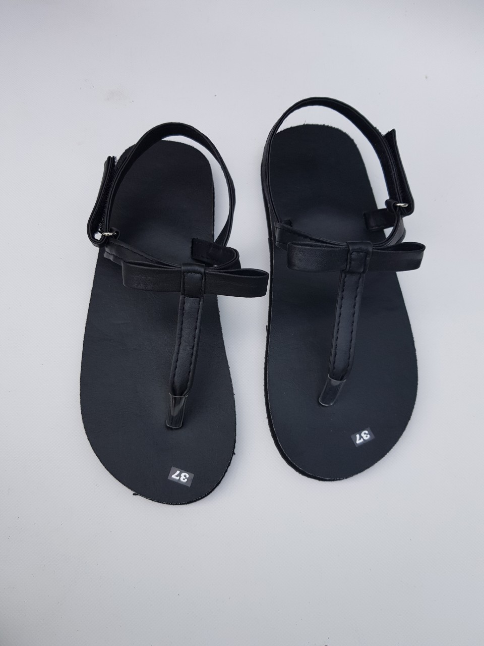 Dép sandal nữ đế đen quai đen size từ 35 nữ đến 40 nữ