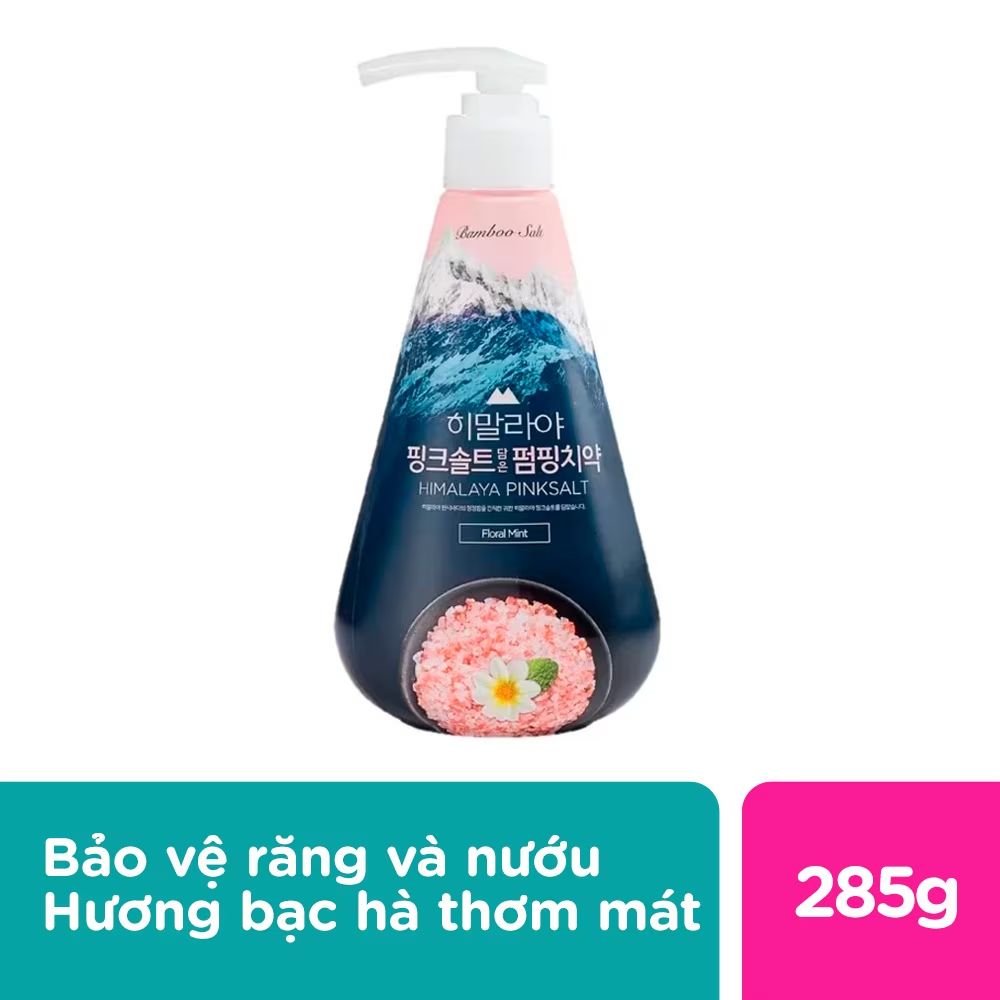 Kem Đánh Răng Pumping Muối Hồng Himalaya Hoa Bạc Hà 285g