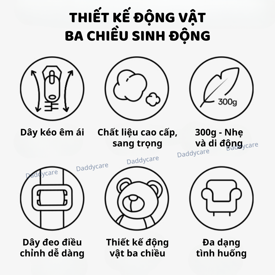 Balo gấu bông cho bé mầm non Zoyzoii B82 Kids Backpack, cặp cho bé mẫu giáo