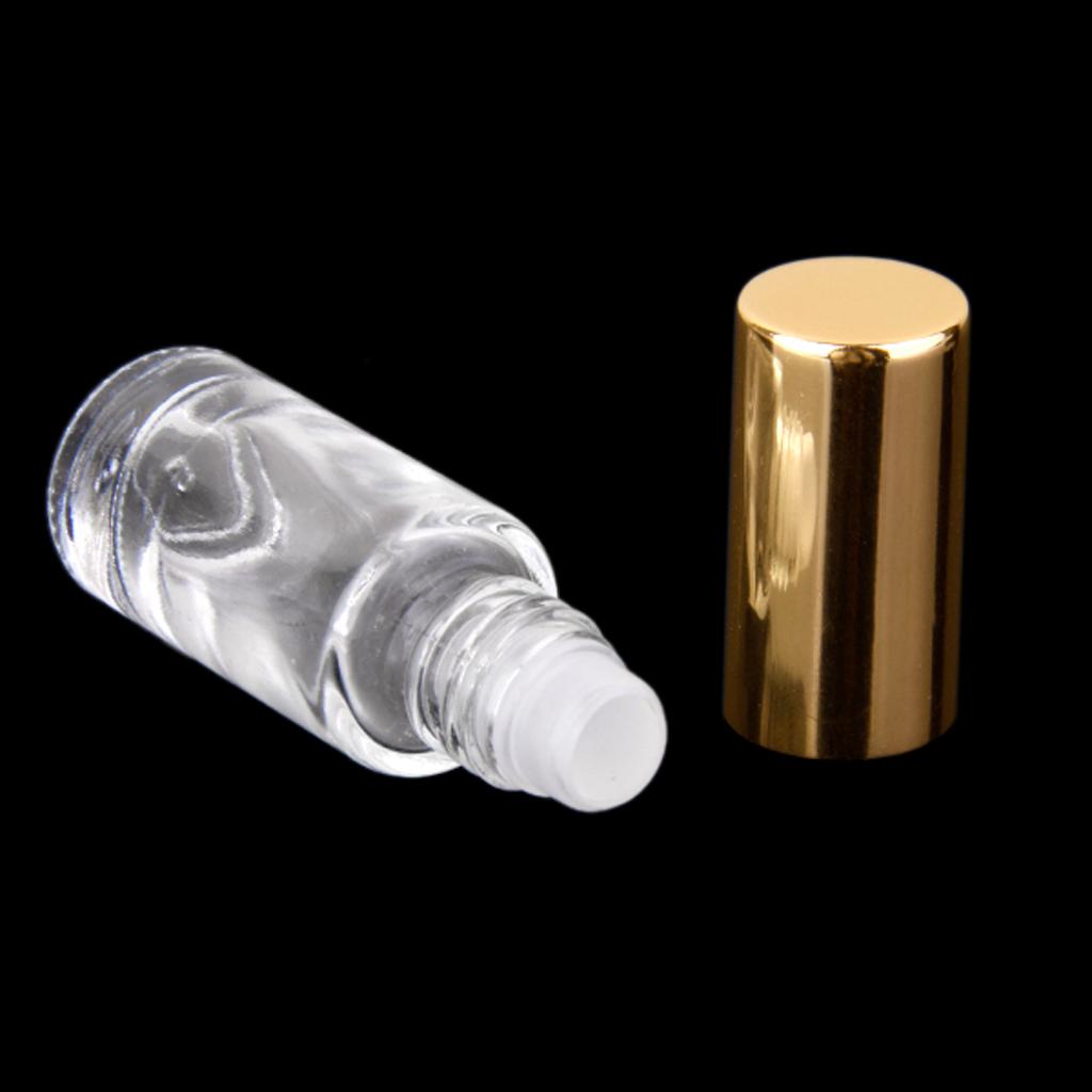 5pcs Refillable Empty Perfume Roll-on Bottles 5ml - Clear