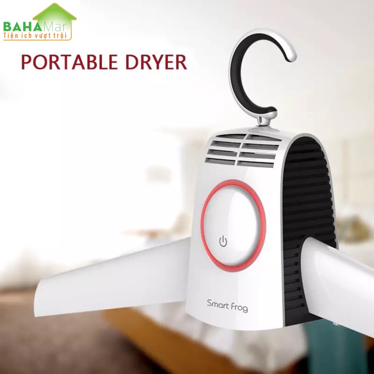 MÓC TREO DI ĐỘNG SẤY QUẦN ÁO, GIẦY CÓ THỂ GẤP GỌN - MÁY SẤY XÁCH TAY "BAHAMAR" tiện lợi mang theo đi du lich, đi công tác