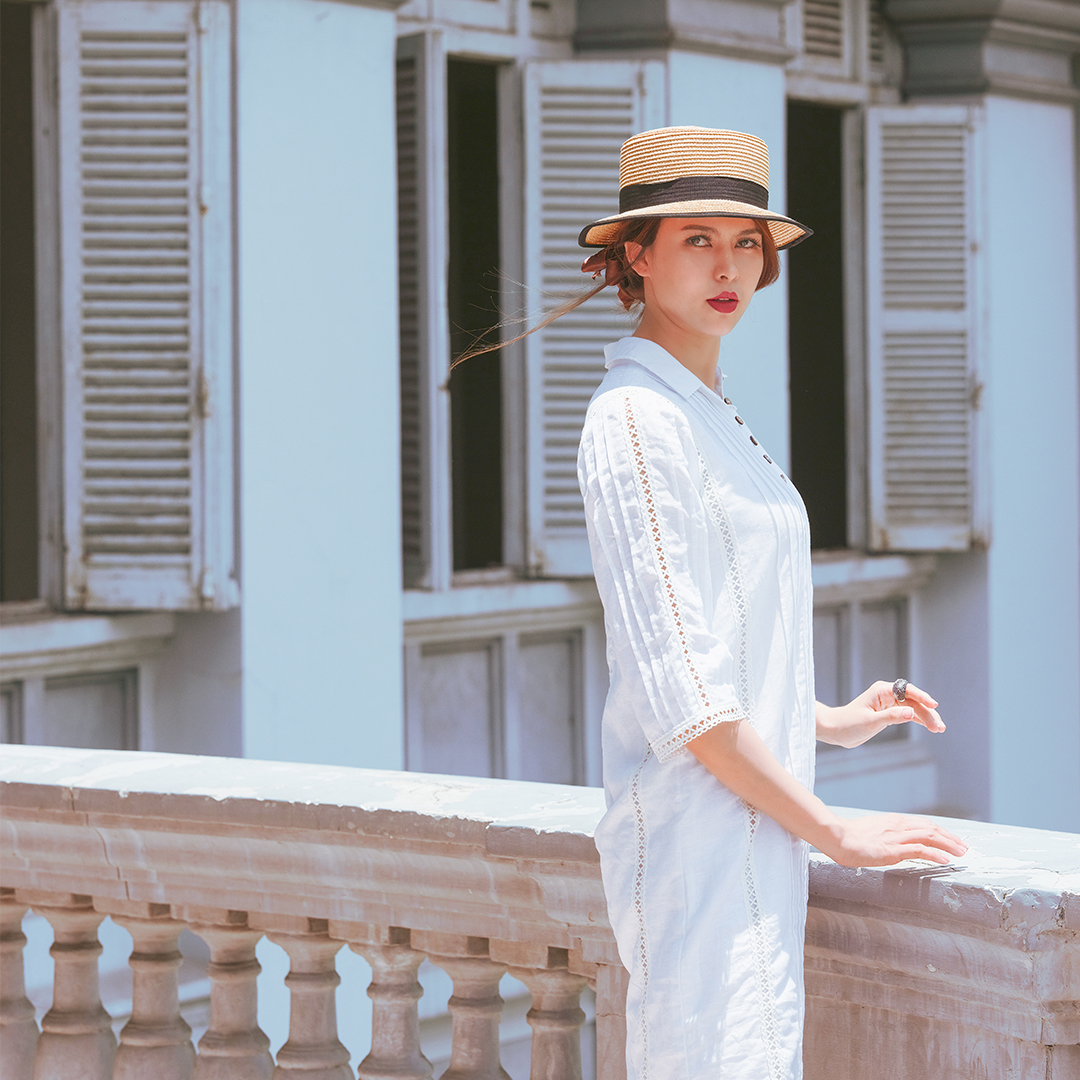 Đầm Linen Suông Đầm Kiểu Đẹp Thời trang thiết kế Hity DRE135