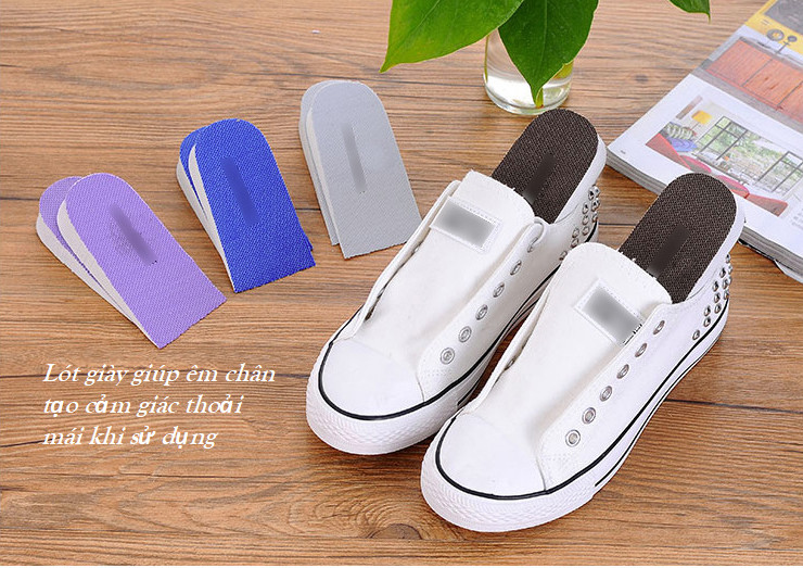 Bộ 2 miếng lót đế giày tăng chiều cao Xốp, đi rất êm chân, lót giày tăng chiều cao 2.5cm GD237-LGIAYTCC-Xop {giao ngẫu nhiên}