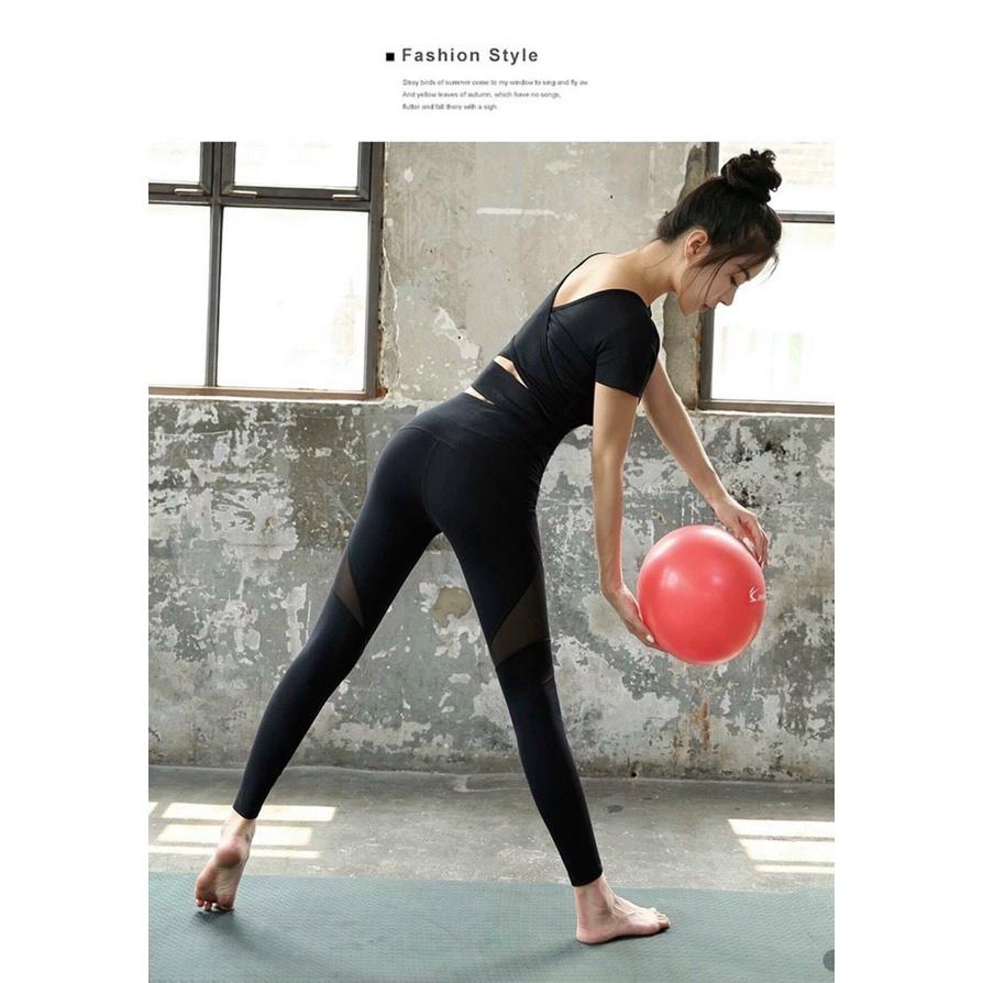 Quần áo tập yoga nữ, bộ đồ tập yoga gym nữ áo croptop chéo lưng siêu xinh