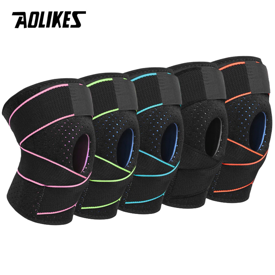 Đai bảo vệ đầu gối 4 lò xo trợ lực dây chằng AOLIKES A-7908 Sport Knee Pad