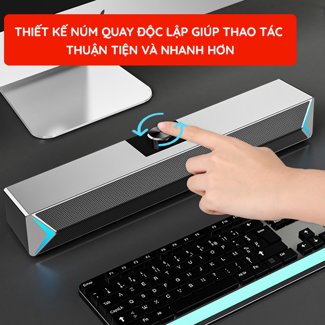 Loa Thanh Siêu Trầm Bluetooth Gaming Soundbar Để Bàn D6 Công Suất Lớn Dùng Cho Máy Vi Tính PC, Laptop, Tivi