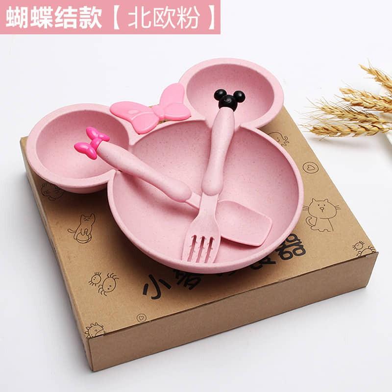 Bát ăn dặm lúa mạch kèm thìa và dĩa