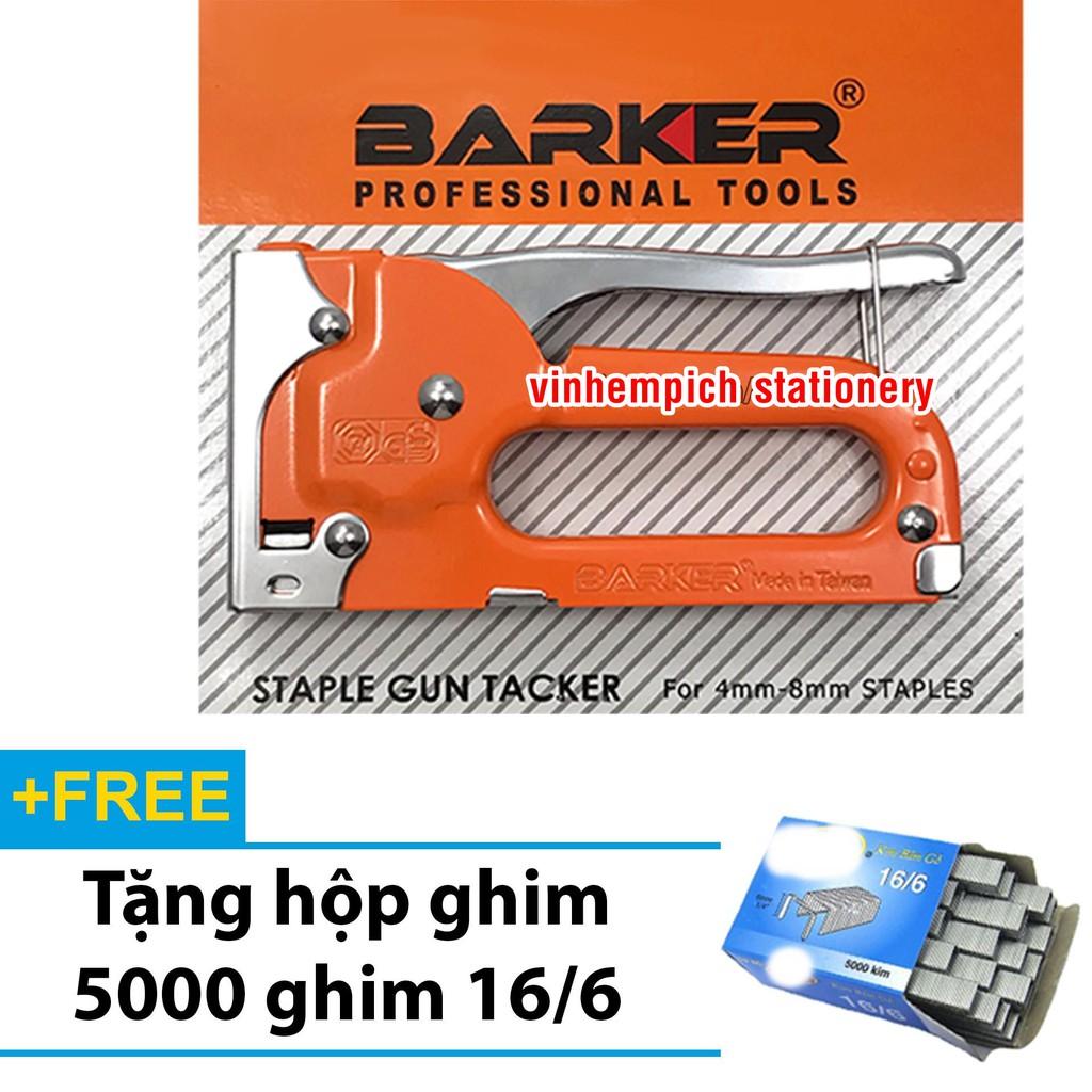 Súng bắn ghim Barker không tăng chỉnh lực kèm 5000 ghim bấm gỗ