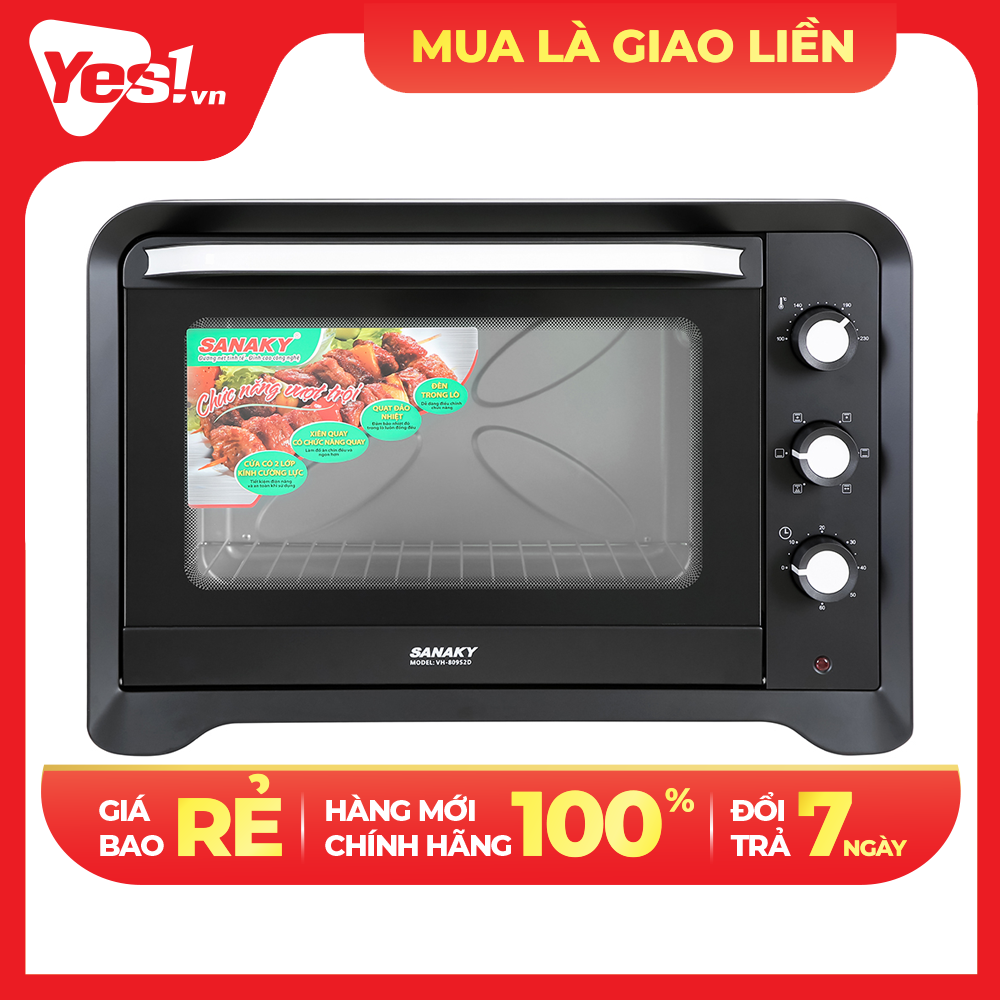 Lò nướng Sanaky VH-809S2D 80 lít - Hàng Chính Hãng - Chỉ Giao Hồ Chí Minh