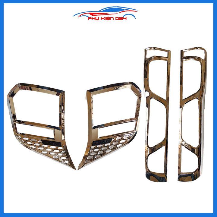 Ốp viền đèn pha hậu mạ crom Transit 2014-2015-2016-2017-2018-2019-2020 chống trầy trang trí bảo vệ xe