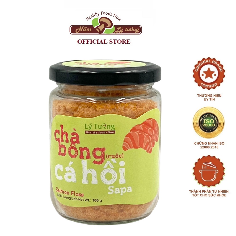 Chà Bông Cá Hồi Lý Tưởng 100g, Ruốc Cá Hồi Sapa