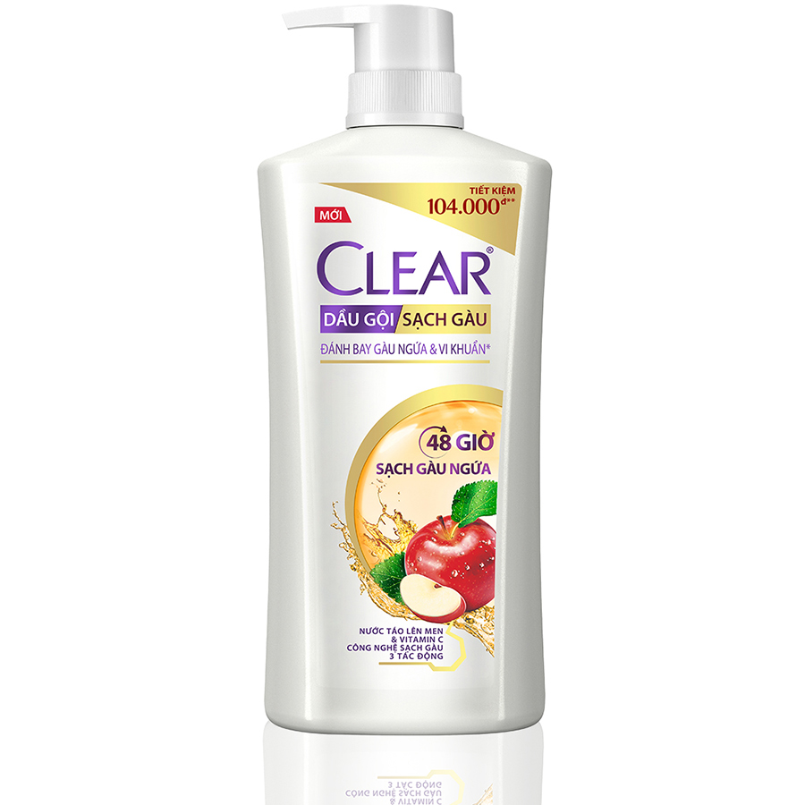 Dầu gội CLEAR 48 Giờ Sạch Gàu Ngứa 880g