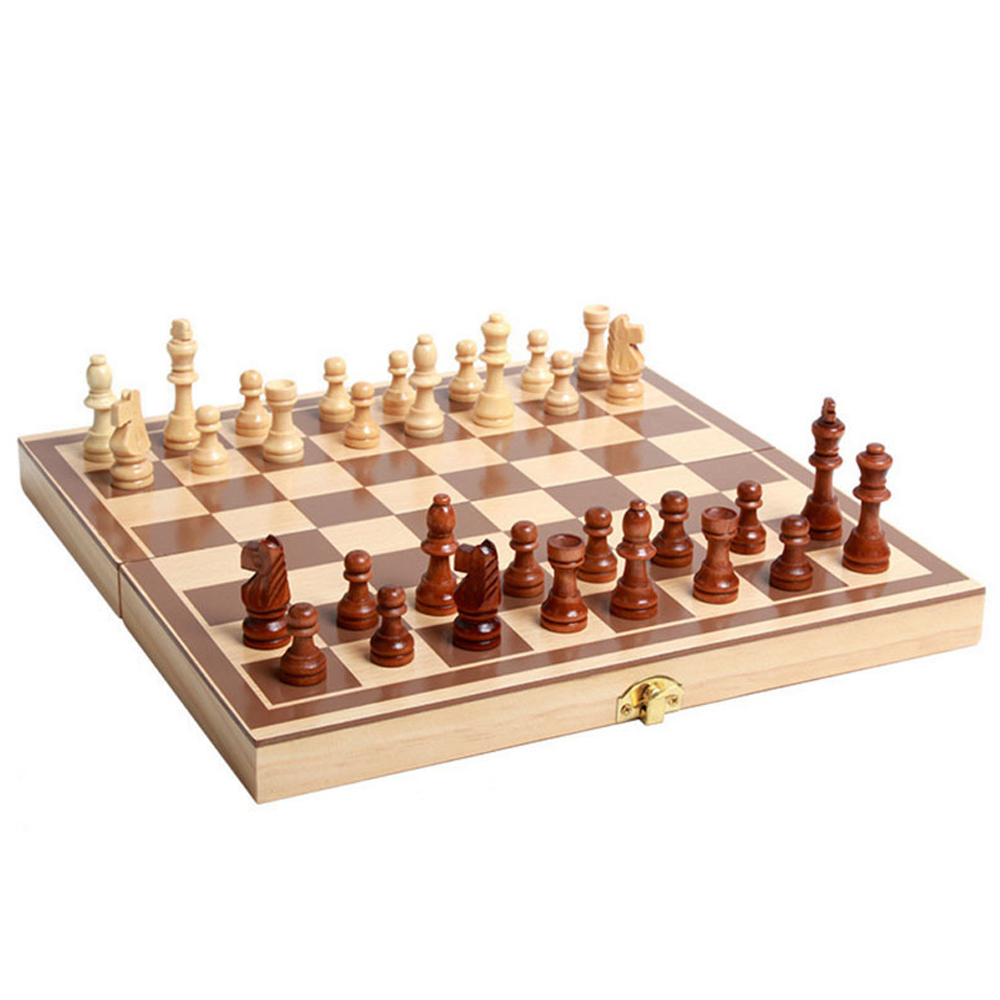 Bộ Cờ Vua Bằng Gỗ Có Thể Gấp Lại Cho Gia Đình Và Bé