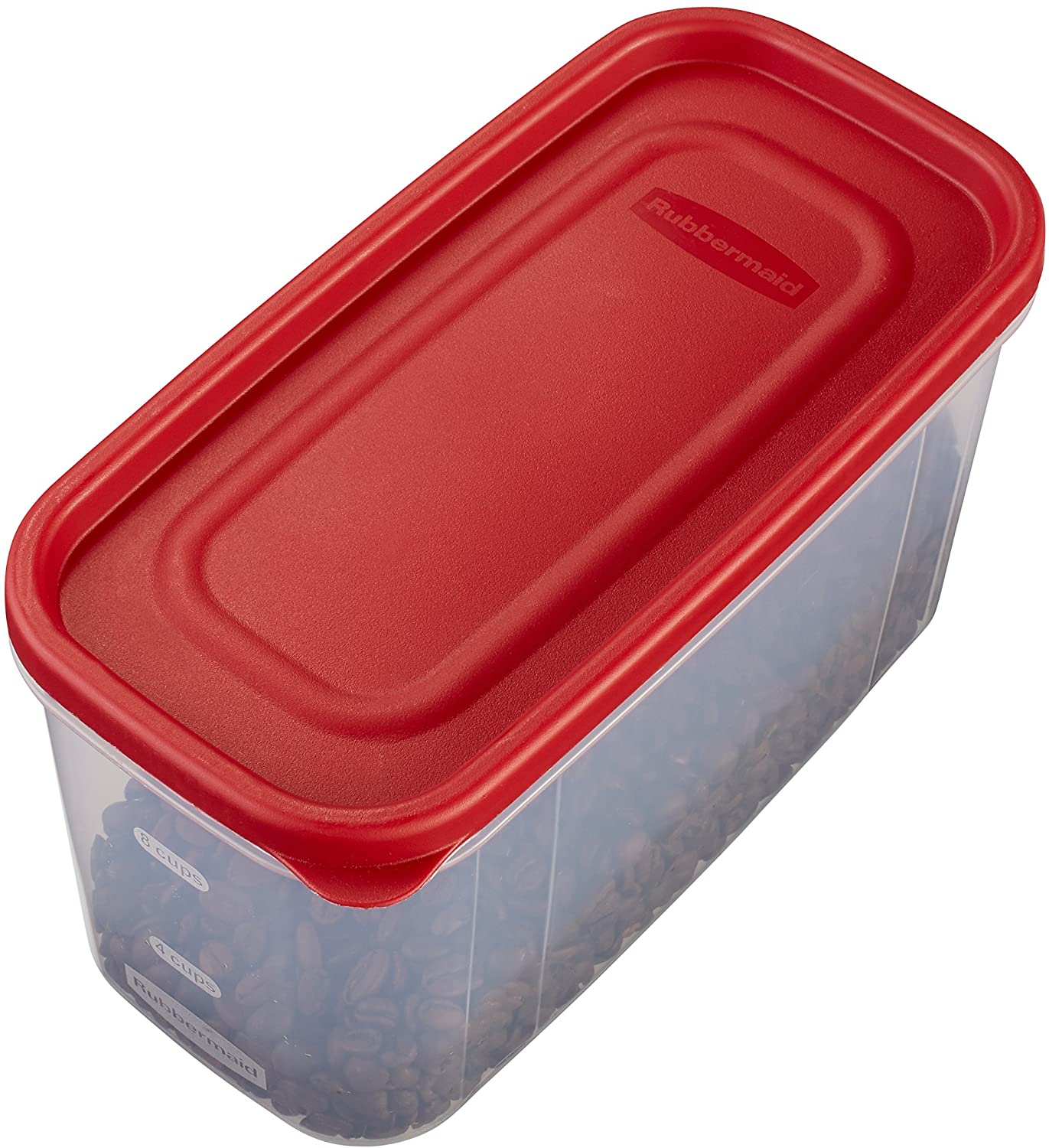 Hộp đựng đồ khô nguyên sinh nhựa nắp đỏ Rubbermaid USA size 2.5L