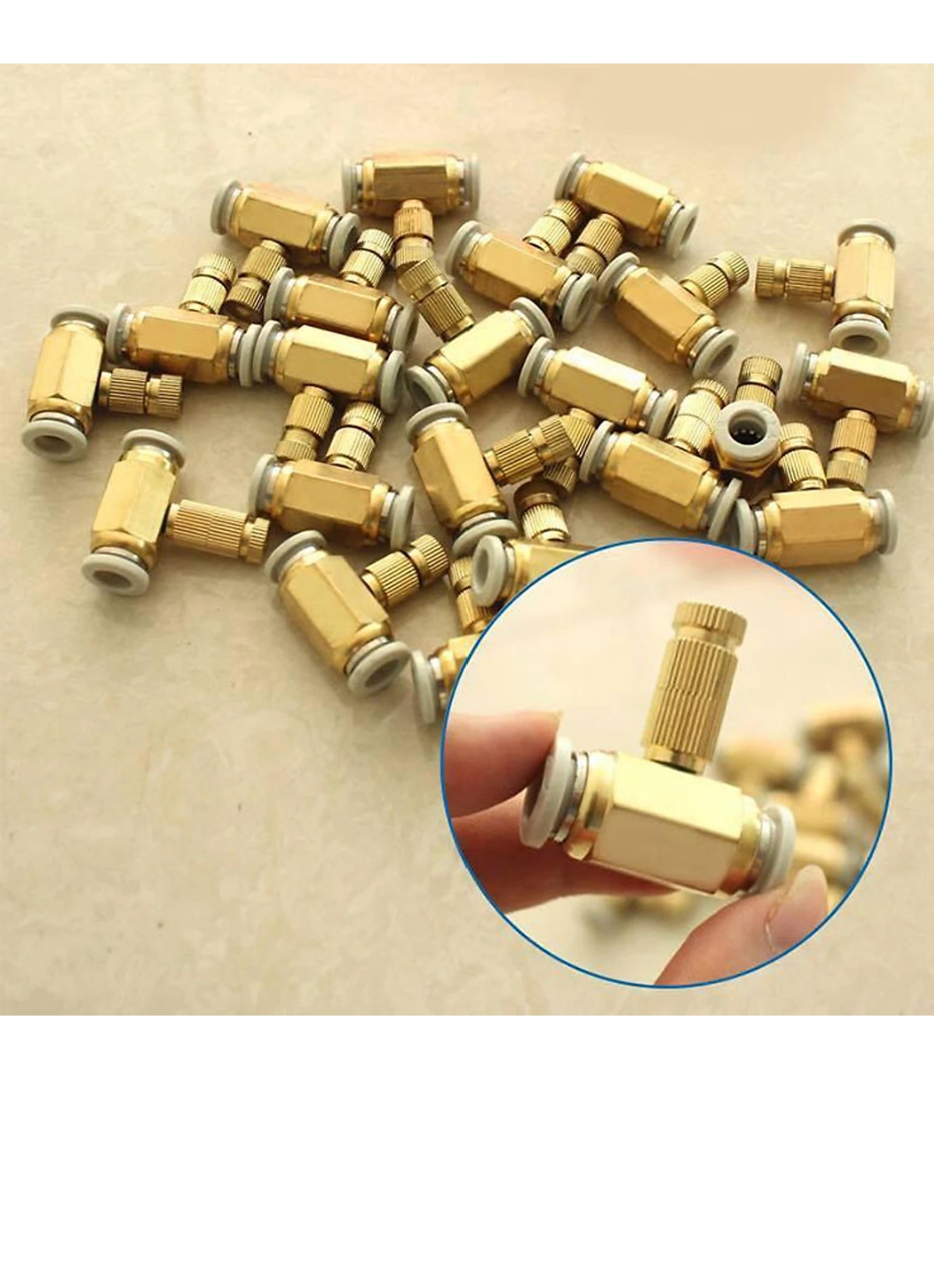 Bộ phun sương làm mát tưới lan 5 béc đồng đang được quán cà phê, nhà hàng, gia đình và hệ thống tưới