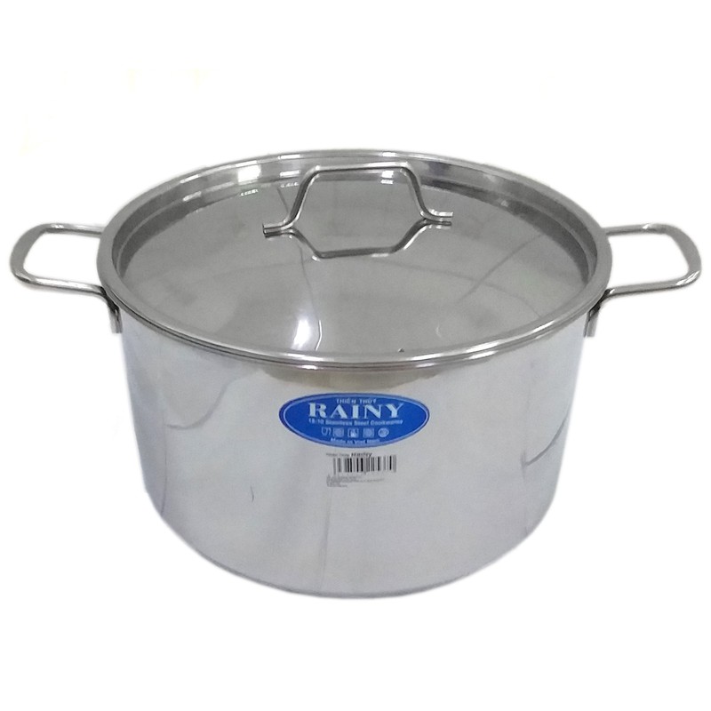 Bộ 3 nồi inox 3 đáy từ Rainy nắp inox cao cấp - Hàng Chính Hãng