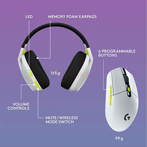 Combo Chuột và tai nghe không dây Gaming Logitech G304 SE + G435 SE - Hàng chính hãng