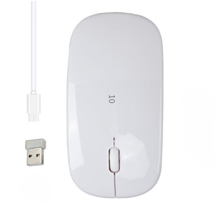 Chuột sạc không dây 2.4G phong cách mới nhất chuột chế độ kép quà tặng văn phòng chuột siêu mỏng không ồn