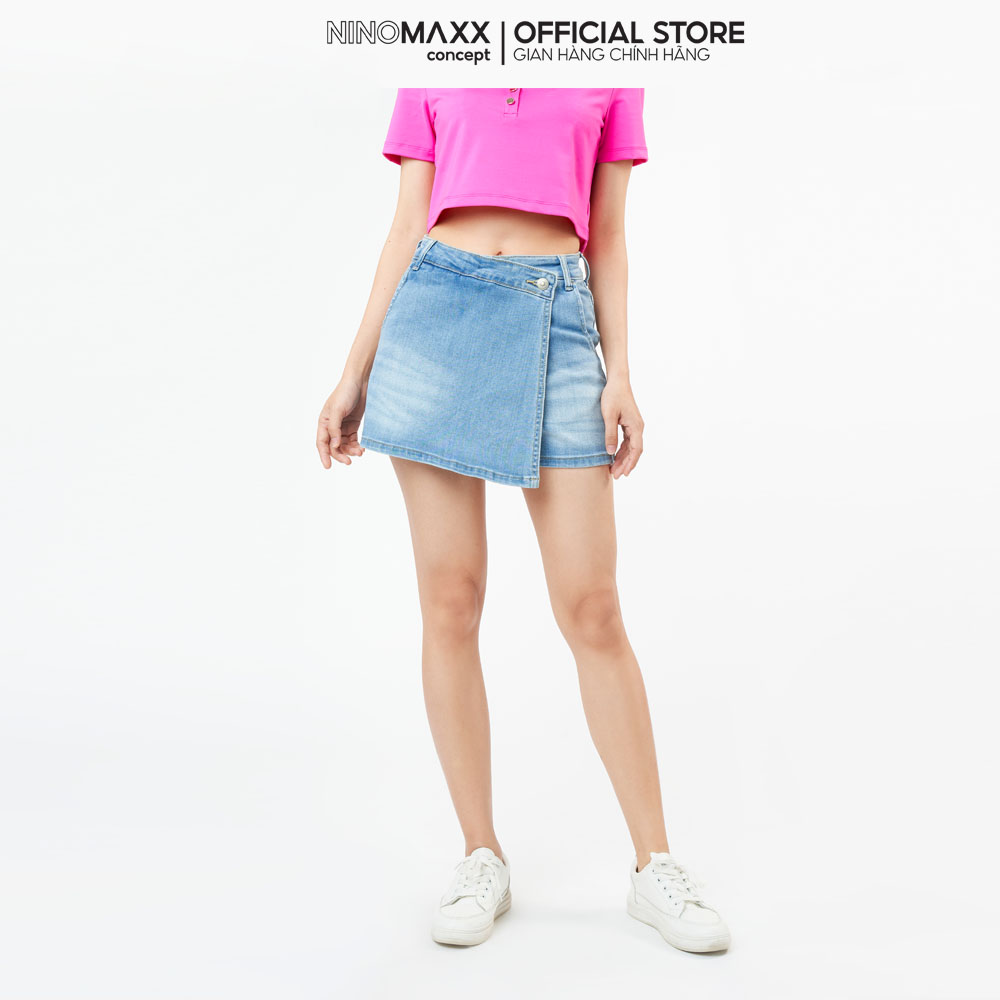 Ninomaxx Quần short Jean Nữ giả váy 2104053