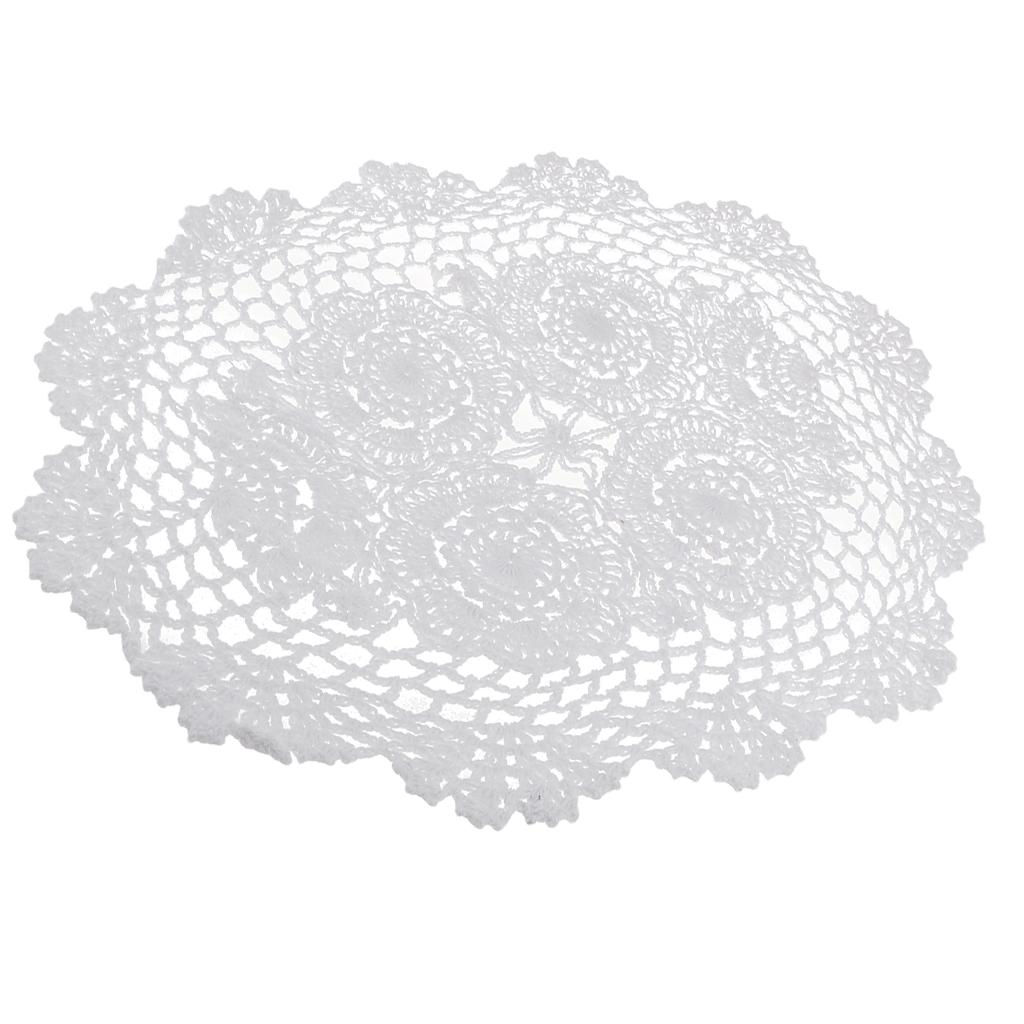 Vintage Móc Hình Bầu Dục Ren Doily Doilies Cotton Placemat Cốc Coaster Cốc Bữa Tối Bàn Bếp Nơi Thảm Tiệc Cưới Gi