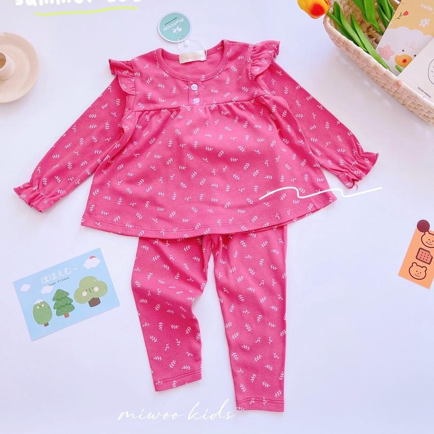 Bộ dài tay cánh tiên quần dài Bozip siêu mềm mịn mát cho bé gái từ 7-18kg - HÀNG LOẠI 1