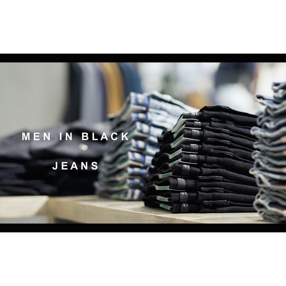 Quần jean nam - Quần Jean nam màu đen form skinny có độ co giãn