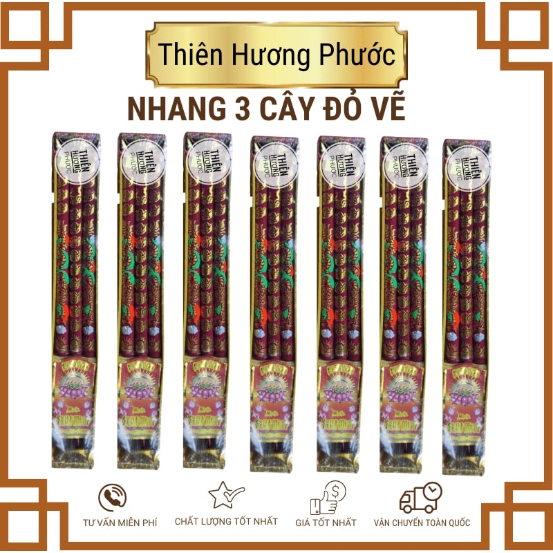 Nhang rồng 3 cây đỏ TQ cao 40cm 30cm