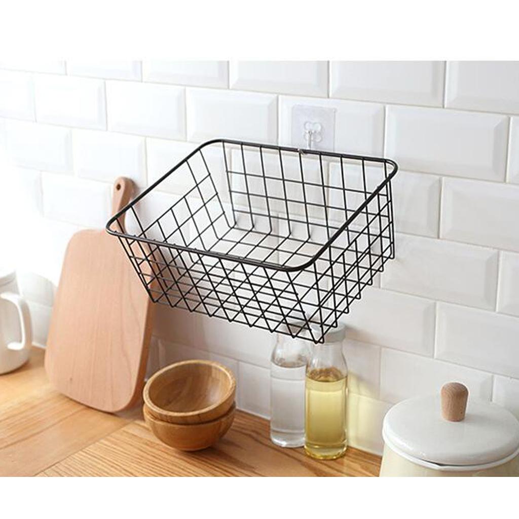 Iron Handle Basket Retro Wire Basket Home Decor Storage Basket