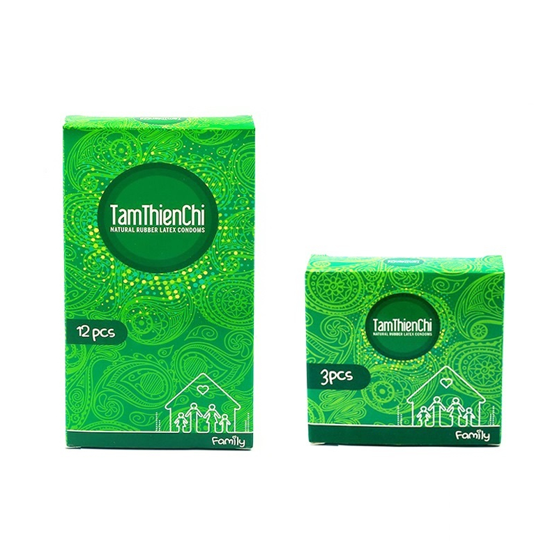 Combo Bao cao su Tâm Thiện Chí Family mỏng trơn + 1 hộp BCS TTC Family