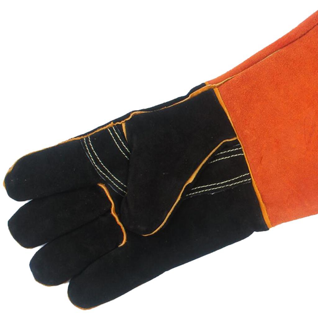 BBQ Grill Gloves Baking Gloves Heat Resistant Protective Welding Gloves