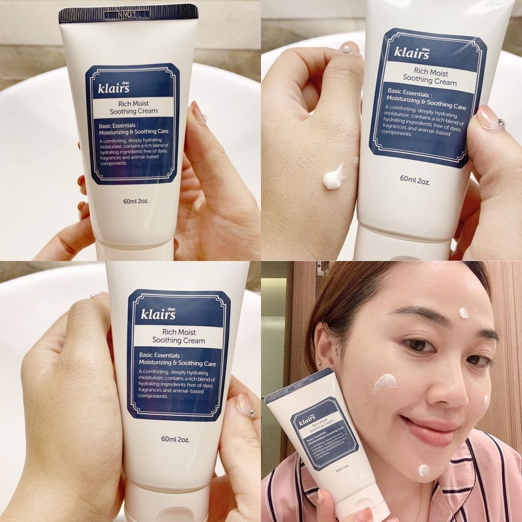 Kem Dưỡng Ẩm Klairs Rich Moist Soothing Cream cho da khô cấp ẩm & chống lão hóa 80ml