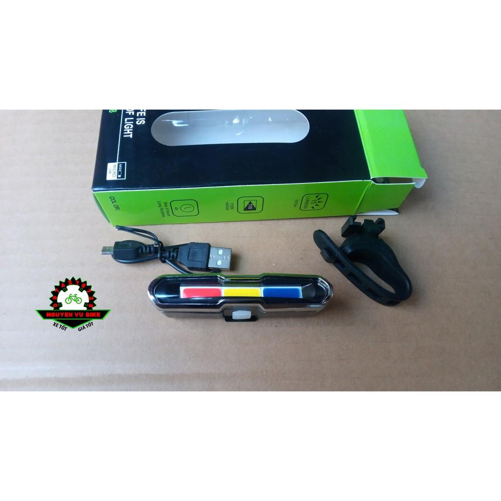 Đèn hậu xe đạp 3 màu cao cấp - Rẻ nhất HN