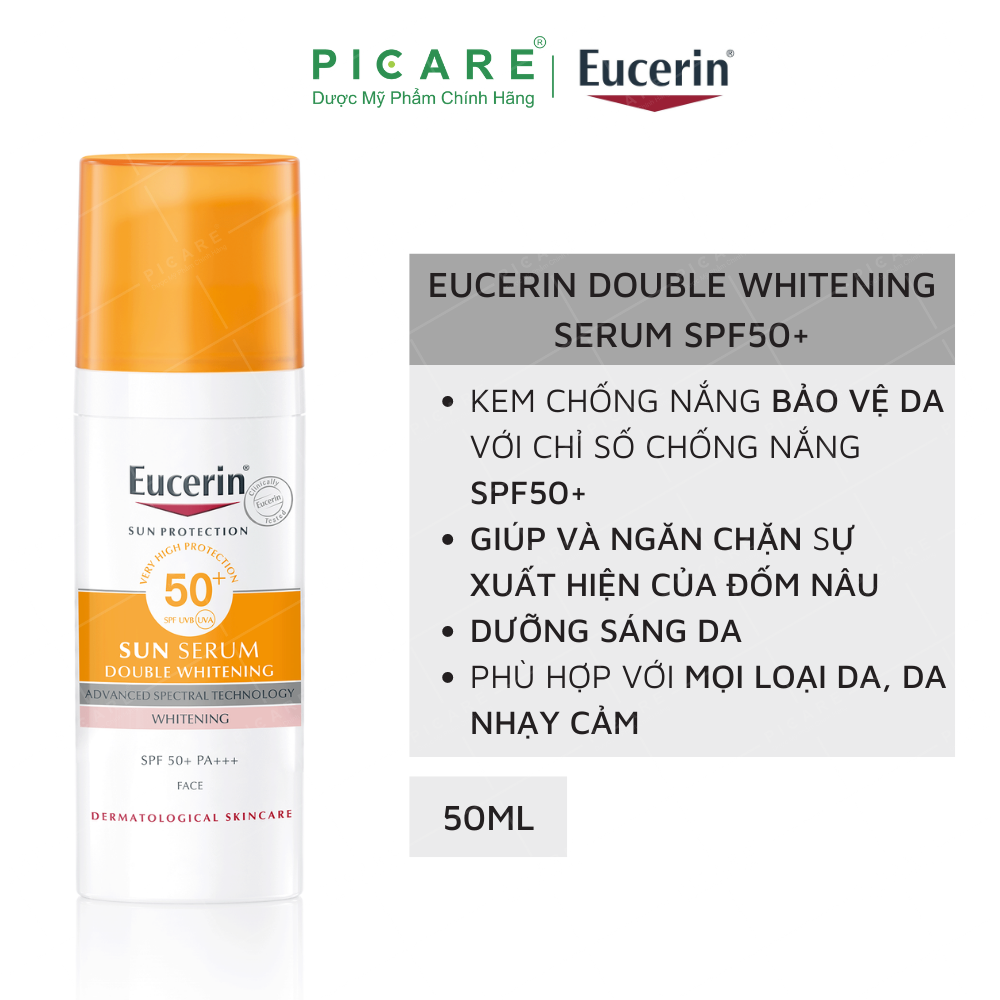 Kem chống nắng giúp dưỡng trắng da Eucerin Double SPF 50+