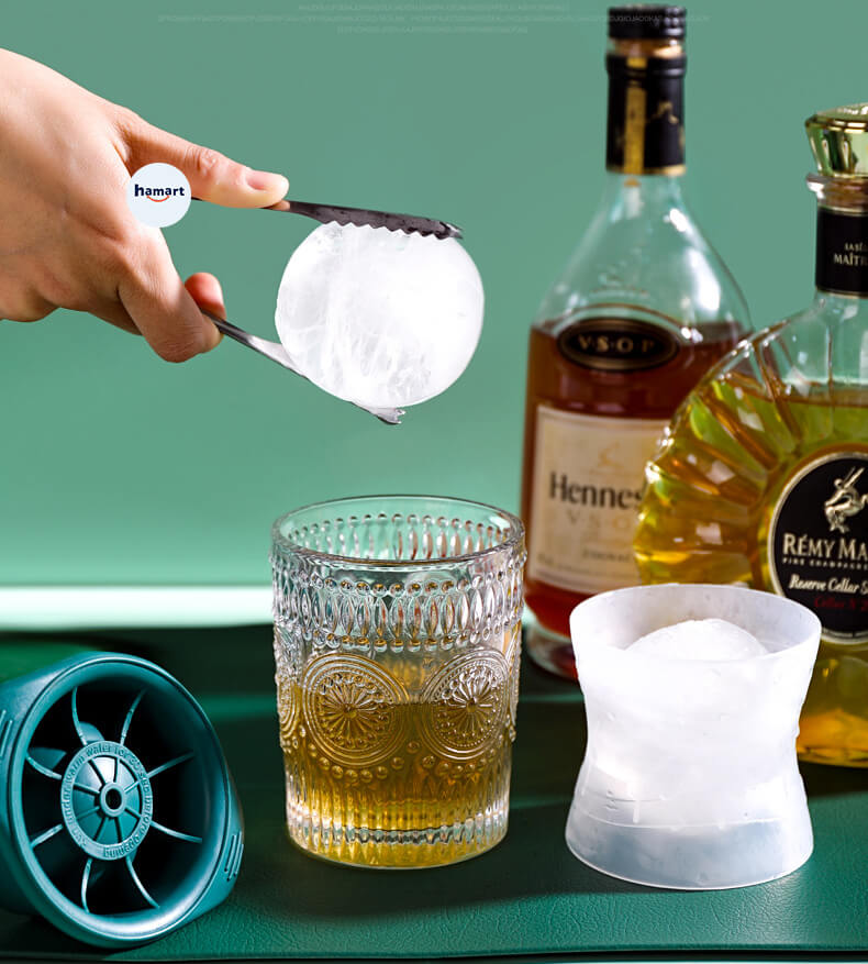 Khuôn Làm Đá Viên Tròn 6cm Hình Cầu Tan Chậm Tiện Lợi (Dùng Uống Bia, Nước Có Ga, Cocktail...)