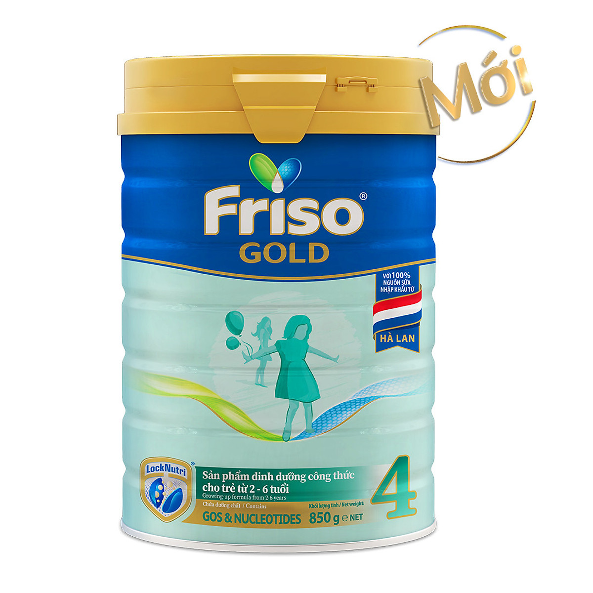 Sữa Friso Gold 4 Lon 850g  - Tặng 1 gối cổ con bò