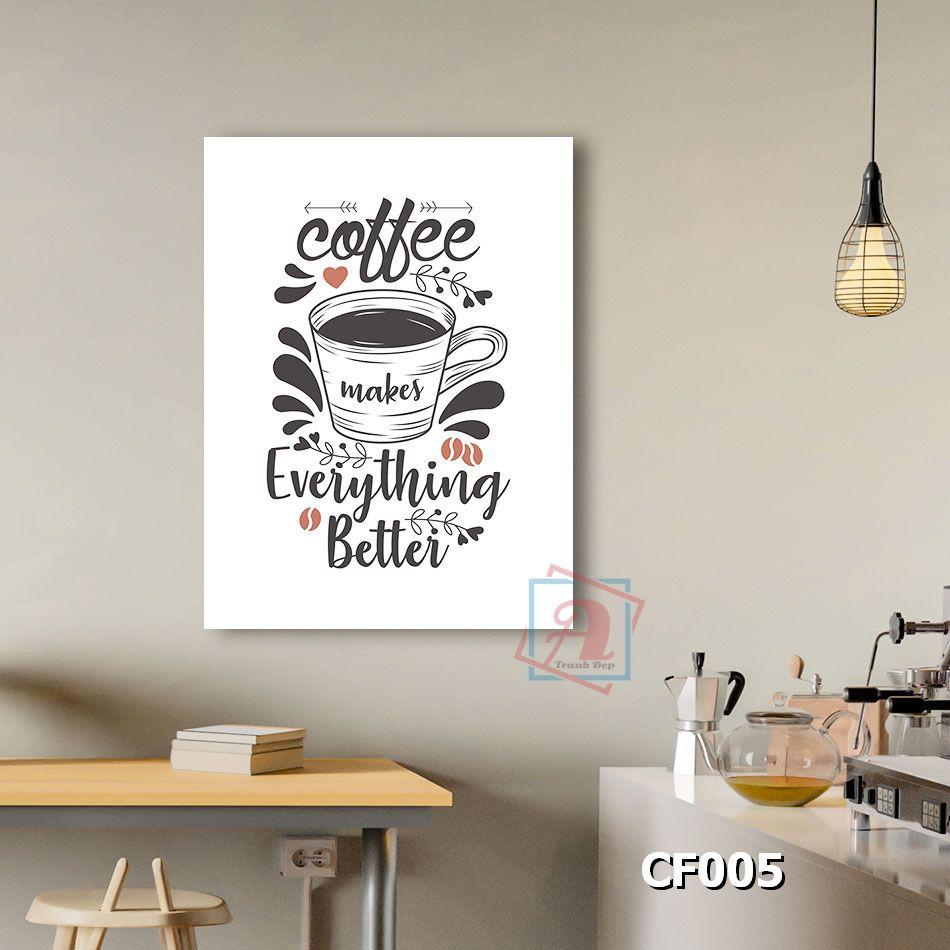 Tranh chữ nghệ thuật trang trí quán cafe kích thước 60x80cm - CF005-008