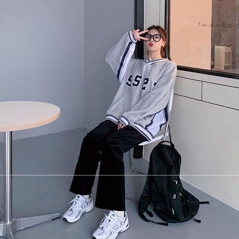 Quần Kaki Nhung Gân Ống Rộng Lưng thun Unisex ulzzang NutraCloset