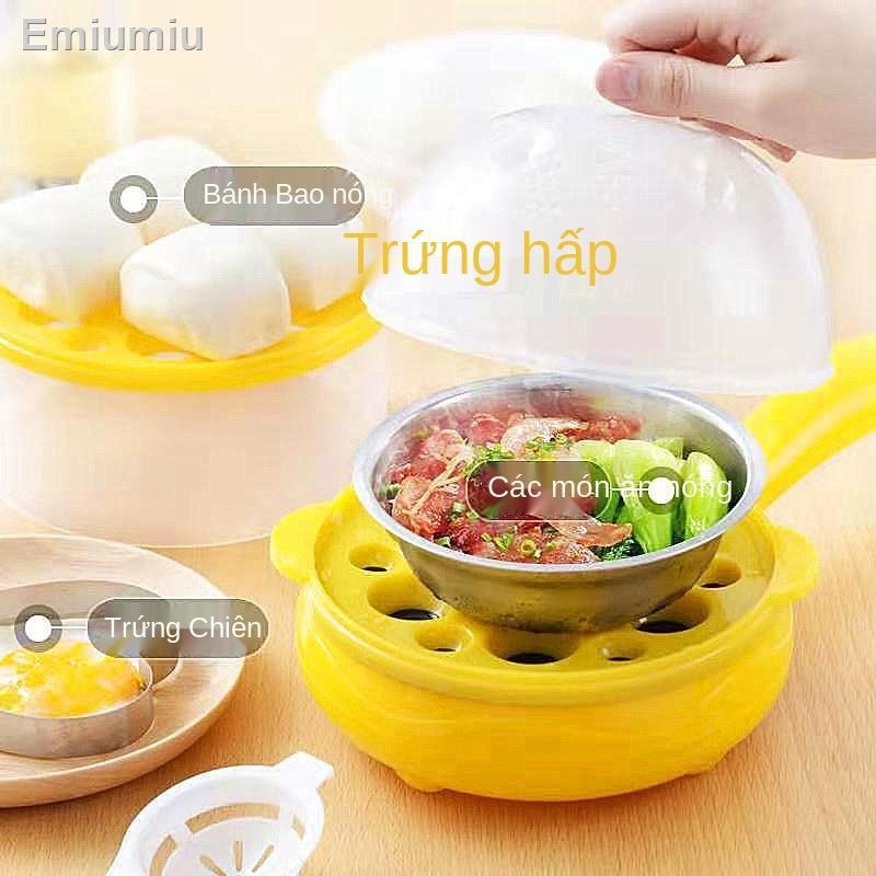 ❖Chiên và hấp trứng gia dụng mini cắm điện Chảo chiên tự động tắt nguồn