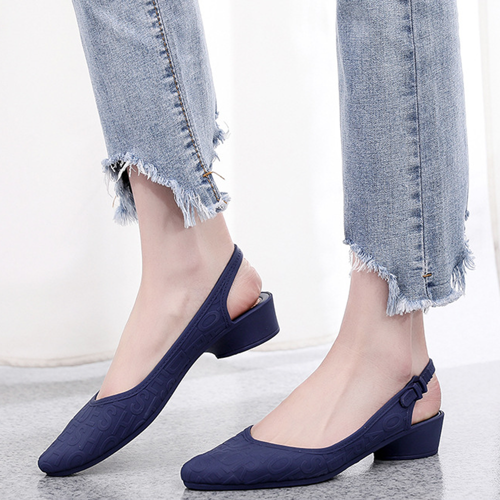 Sandal nữ đi mưa Alina cao 3.5p thời trang mới nhất V289