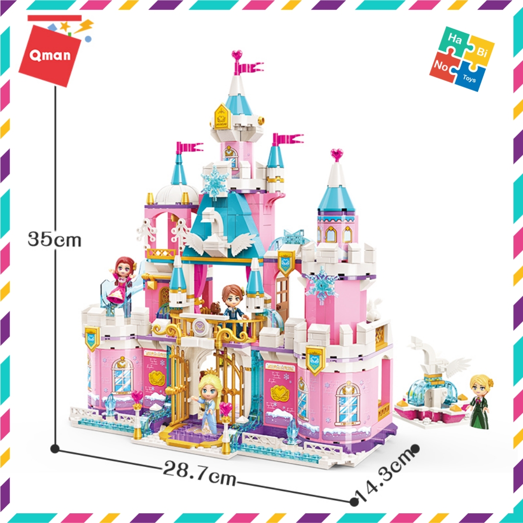 Bộ Đồ Chơi Xếp Hình Thông Minh Lego Cho Bé Gái Qman 2616 Hoàng Cung Công Chúa 801 Mảnh Ghép Từ 6 Tuổi