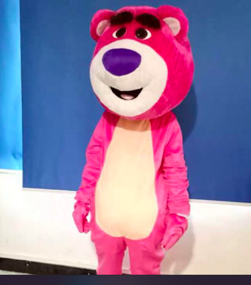 Mascot gấu hồng cao cấp