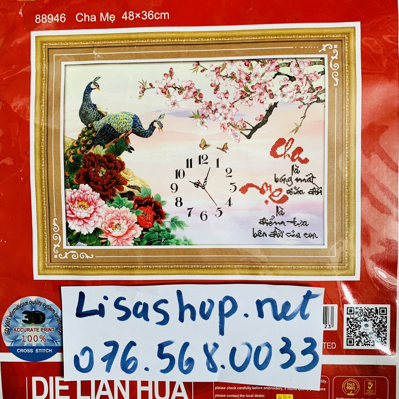 Tranh thêu CHA MẸ 88946 (48x36cm)