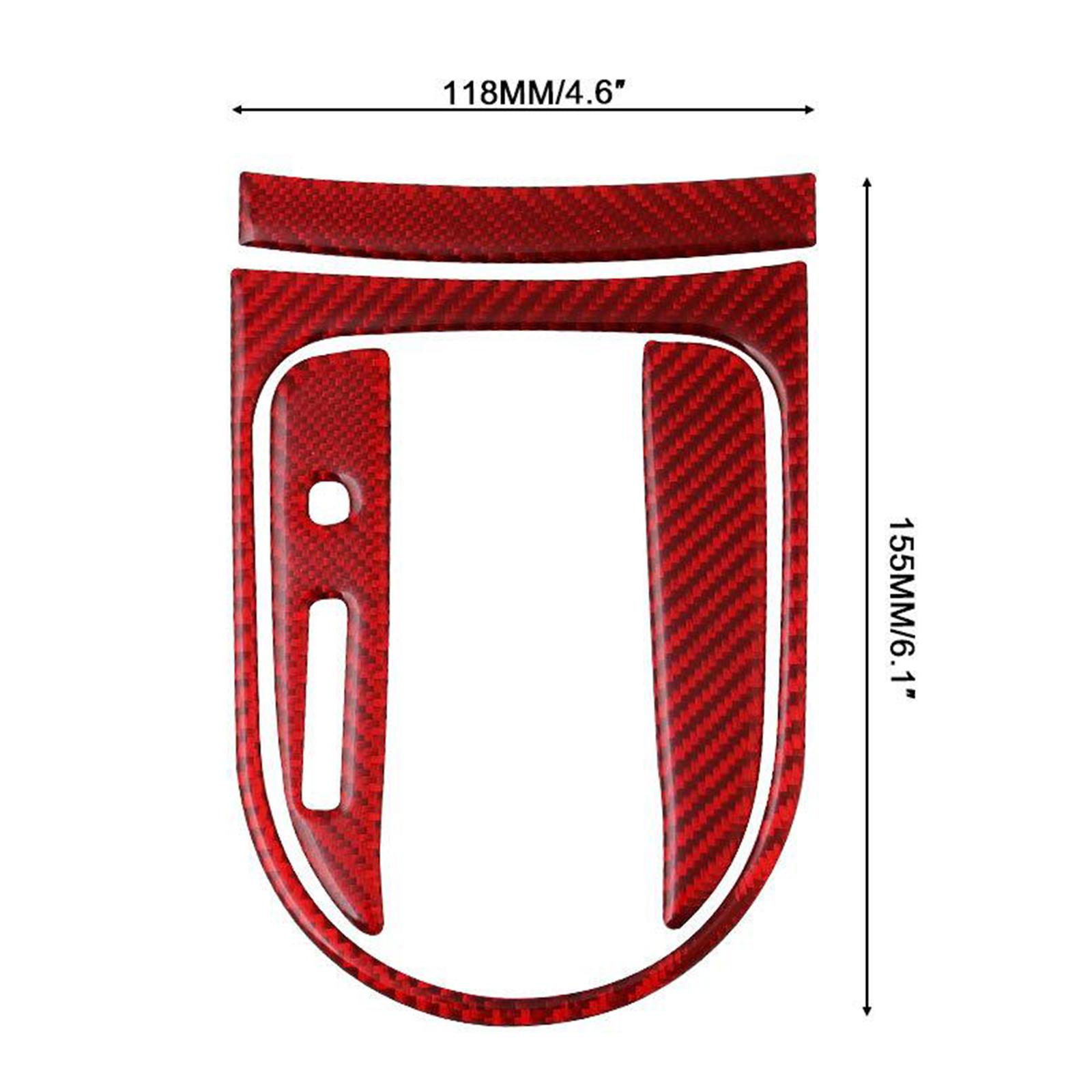 3pcs/set Carbon Fiber Car Gear Shift Frame Cover Trim Stickers for Ford Mustang
