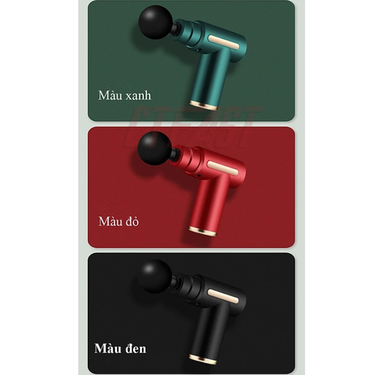 Máy massage KG720 mini cầm tay 6 chế độ hỗ trợ mát xa chuyên sâu, giảm đau cơ, cứng khớp hiệu quả nhanh chóng, đi kèm 4 đầu chuyên dụng 1500mah- Hàng chính hãng