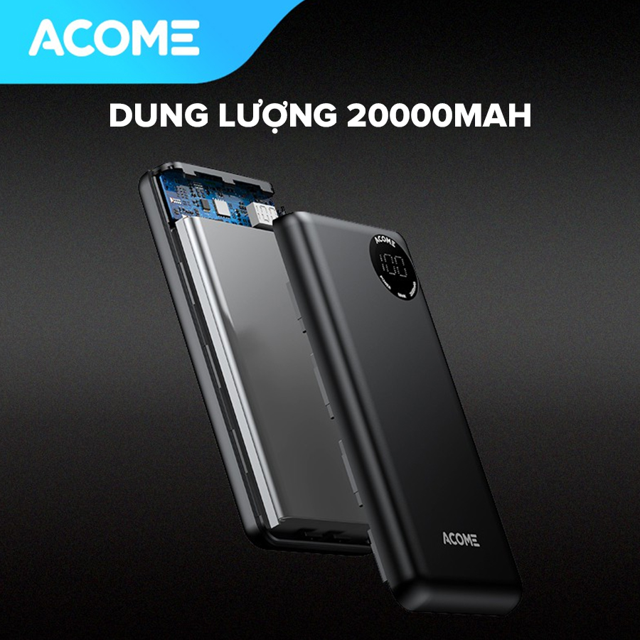 Pin Sạc Dự Phòng ACOME AP202 20000mAh Sạc Nhanh 22.5W [ Hàng Chính Hãng]