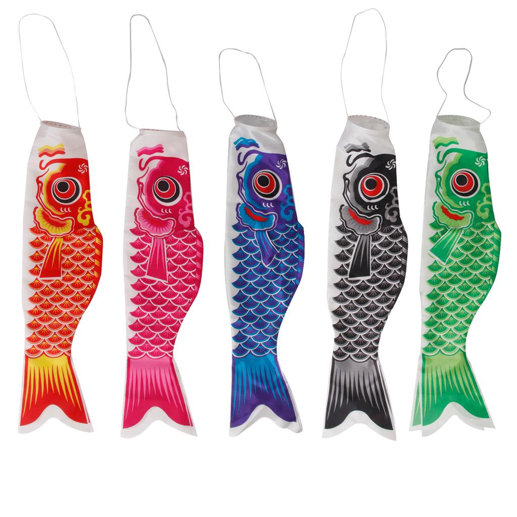 4x 55cm Japanese Carp Flag Koinobori Wind Streamer Children's Boy's Day