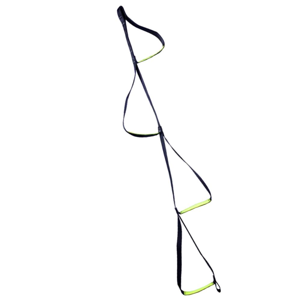 Outdoor Mountaineering Rock Climbing Foot Rope Ladder Riser Ascender 4 Steps